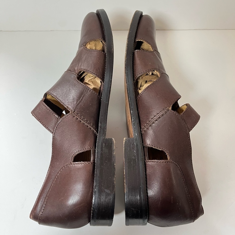 Coach Mens Dark Brown Leather Fisherman Sandals 11.5D - Picture 5 of 11
